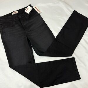 Wrangler NEW black jeans women size 2‎ high rise straight